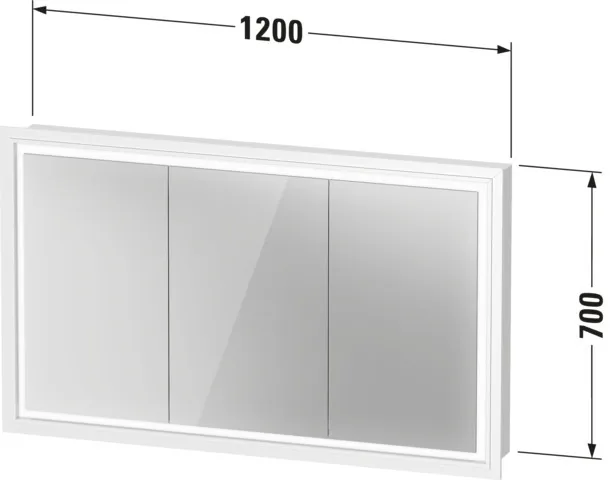 Duravit Spiegelschrank Version: Sensor „L-Cube“ 120 × 70 × 15,5 cm