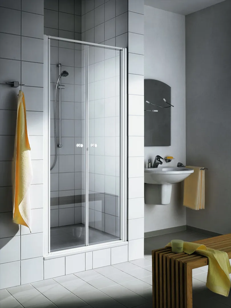 Kermi Duschdesign IBIZA 2000 Pendeltür, 1750x700 mm, Silber Mattglanz