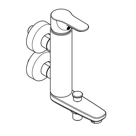 Kludi PURE&SOLID Wafü-Brause-EHM DN 15 vertikale Blockarmatur chrom Kludi PURE&SOLID Wafü-Brause-EHM DN 15 vertikale Blockarmatur chrom