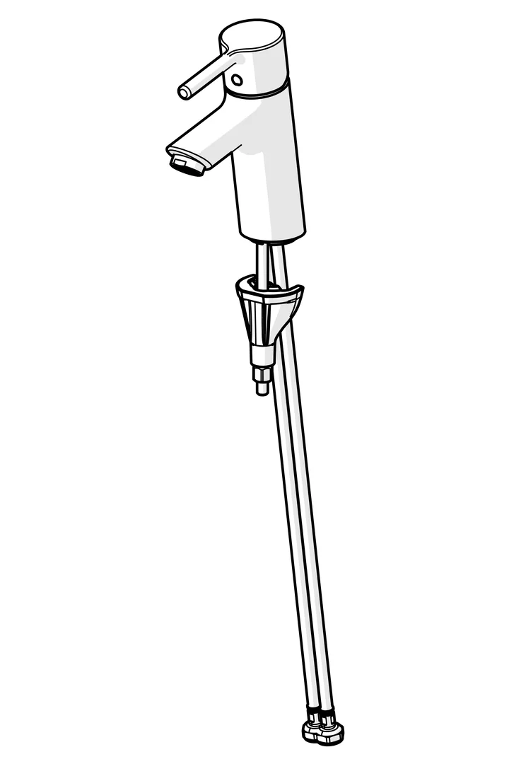 HansaVANTIS EHM Waschtischbatterie HansaVANTIS 5242 Ausladung 109 mm Chrom Pinhebel