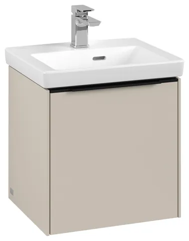 Villeroy & Boch Waschtischunterschrank mit Tür „Subway 3.0“ für Schrankwaschtisch 423 × 429 × 378 mm Cashmere Grey, 1 Tür, für Becken mittig, Anschlag links Villeroy & Boch Waschtischunterschrank mit Tür „Subway 3.0“ für Schrankwaschtisch 423 × 429 × 378 mm Cashmere Grey, 1 Tür, für Becken mittig, Anschlag links