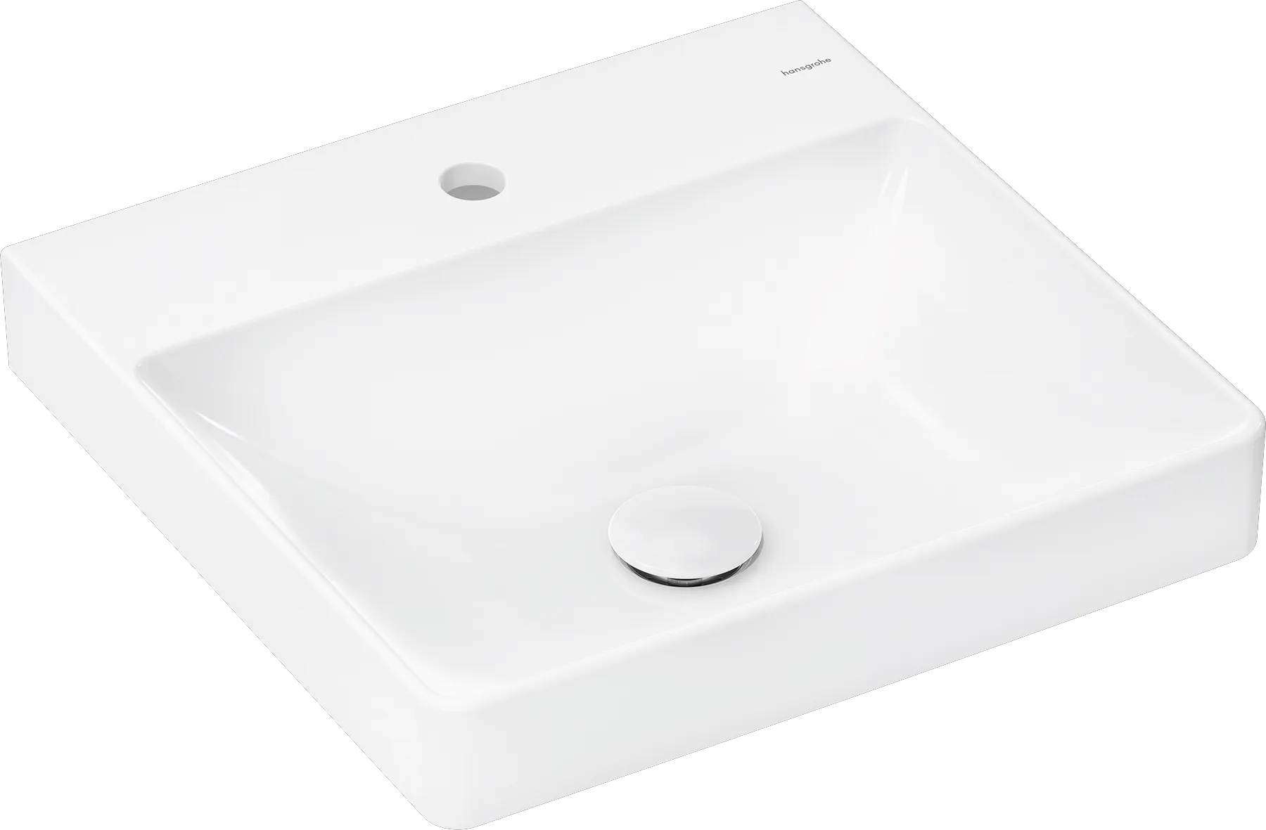 Hansgrohe Xelu Q Aufsatz-Handwaschbecken geschliffen 500⁄480 mit Hahnloch ohne Überlauf, SmartClean, Weiß Hansgrohe Xelu Q Aufsatz-Handwaschbecken geschliffen 500⁄480 mit Hahnloch ohne Überlauf, SmartClean, Weiß