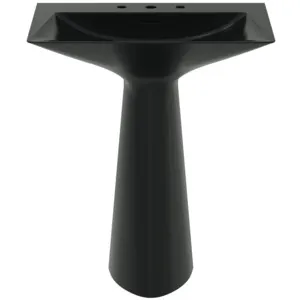 Waschbecken „Tipo-Z“ 74 × 47 × 90 cm, Hahnlochposition mittig in Schwarz Waschbecken „Tipo-Z“ 74 × 47 × 90 cm, Hahnlochposition mittig in Schwarz