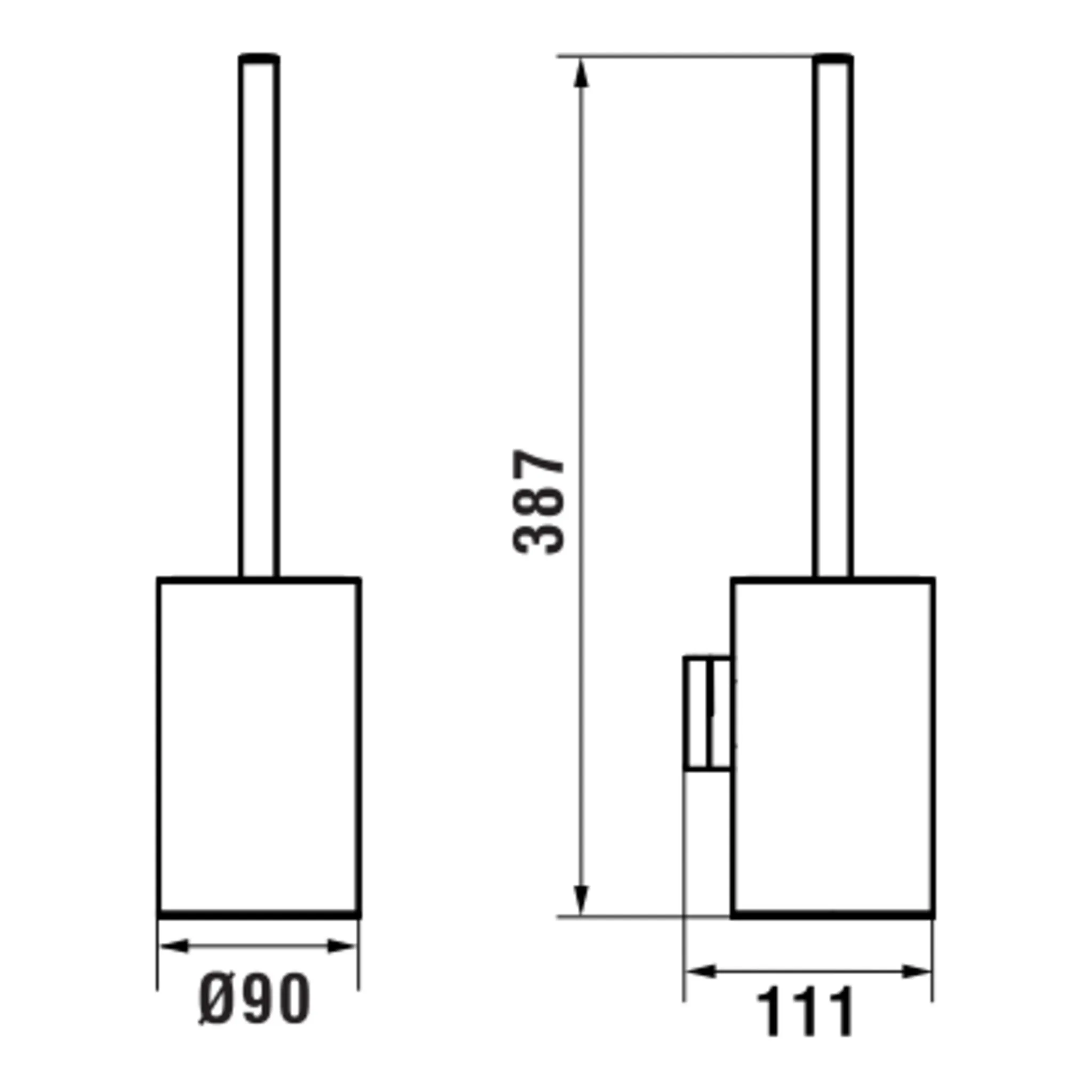 Niara WC-Bürstenhalter 38406.1 wandmontiert, blassgold matt