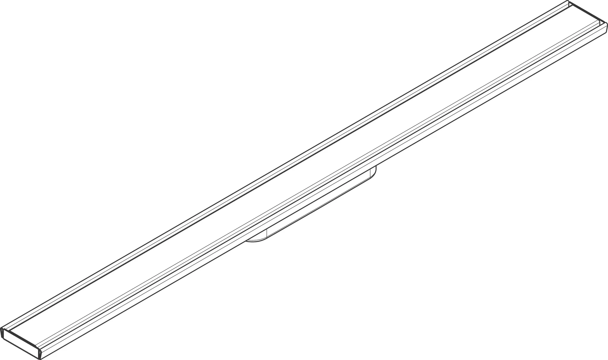 Hansgrohe RainDrain Original Fertigset Duschrinne 900, Edelstahl gebürstet