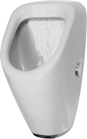 Urinal Utronic, Zulauf von hinten für Netzanschluss, ohne Fliege, weiß