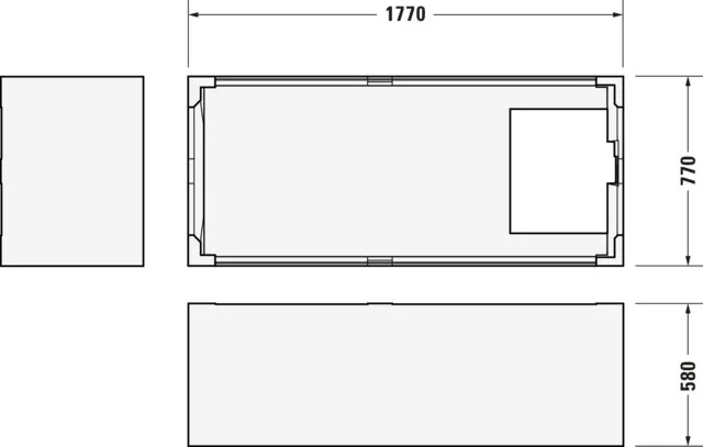 Duravit Badewanne „D-Neo“ rechteck 1800 × 800 mm, Fußablauf in Weiß Duravit Badewanne „D-Neo“ rechteck 1800 × 800 mm, Fußablauf in Weiß