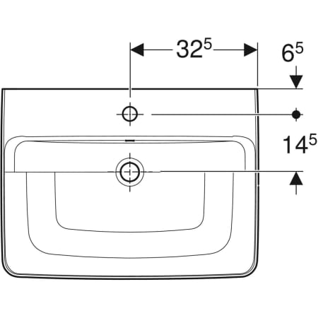 Aufsatzwaschtisch „Renova Plan“, rechteckig 65 × 48 cm in weiß alpin Aufsatzwaschtisch „Renova Plan“, rechteckig 65 × 48 cm in weiß alpin