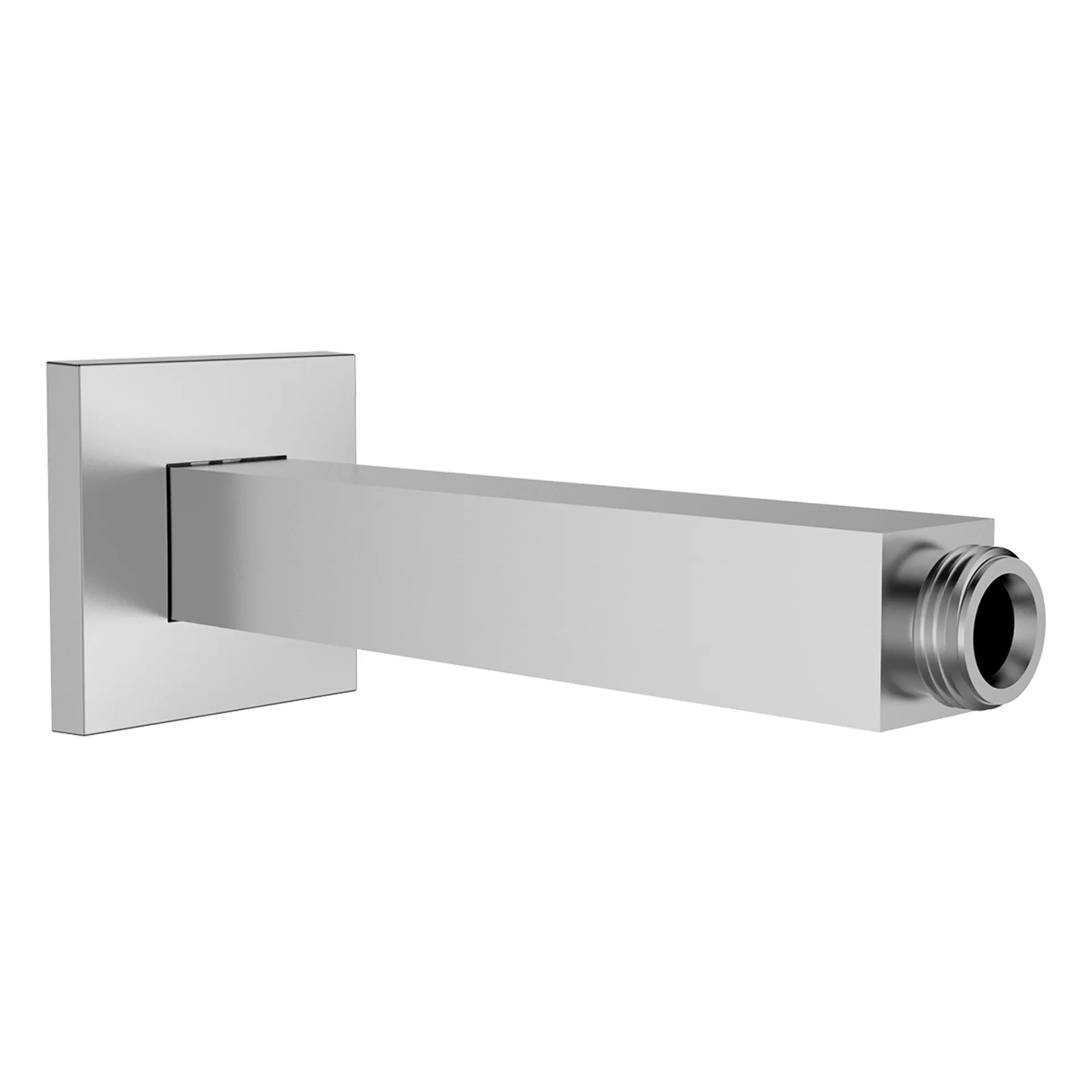 Brausedeckenarm, Edelstahl-Optik, quadratische Rosette, Länge 150mm, passend zu Kopfbrause HF504732441000