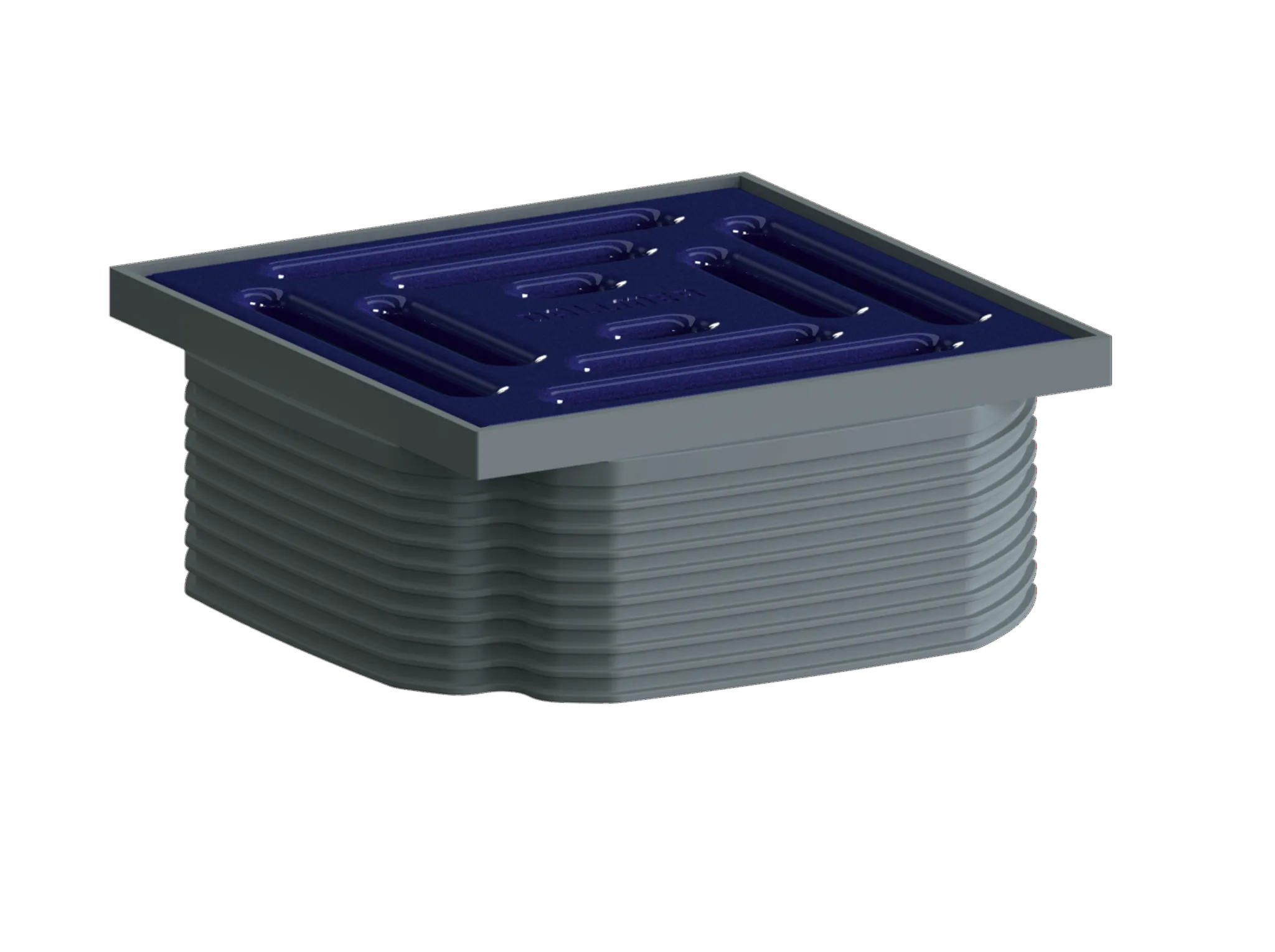 Aufsatz DallDrain Pure, nachtblau, 100 x 100 mm