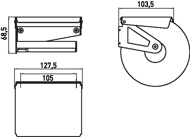 polo Papierhalter mit Rolle und Deckel, chrom