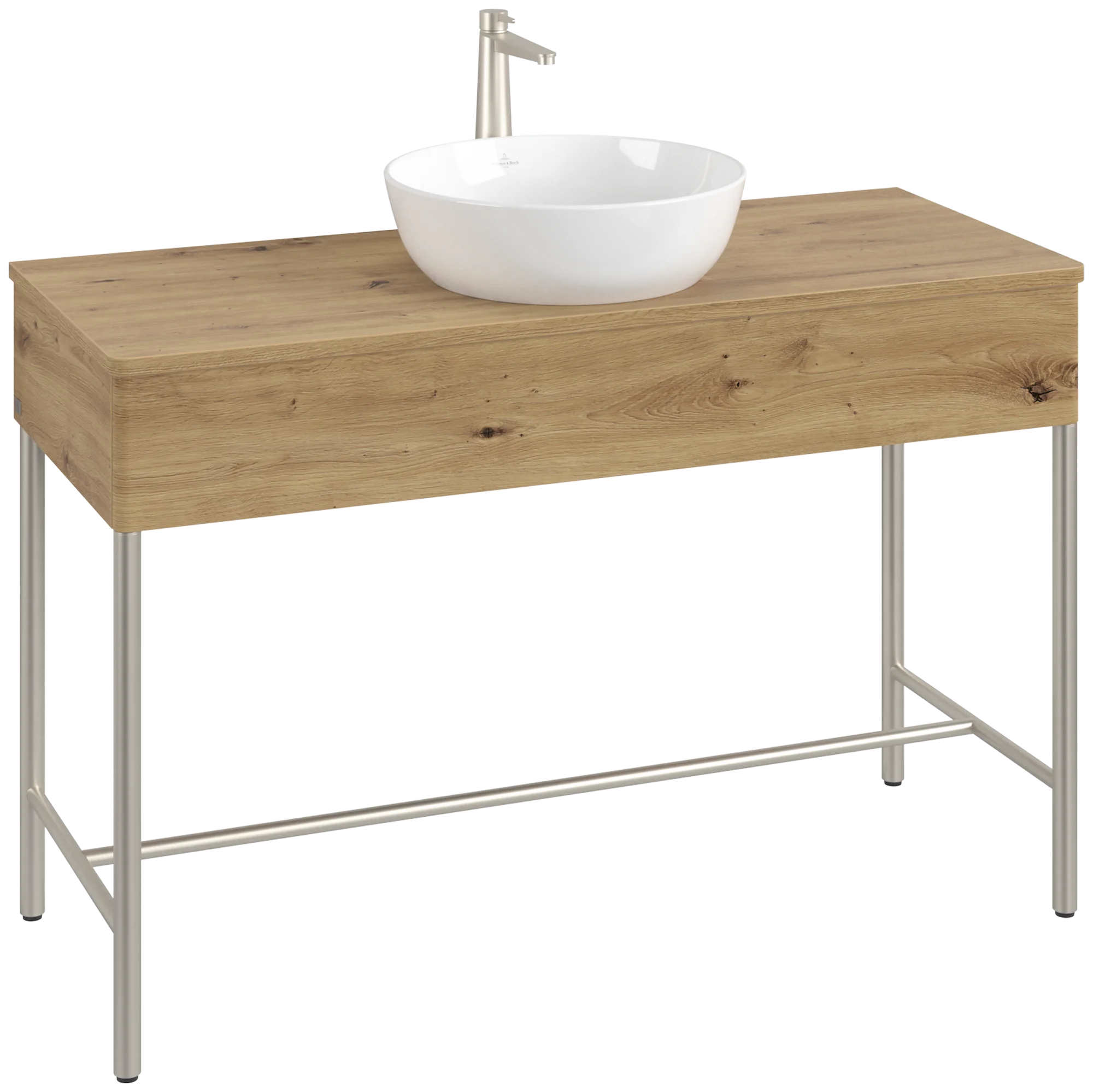 Villeroy & Boch Waschbeckenunterschrank Artis L62050TS, Eckig Oak Natural Touch, 1200x782x500mm, mit Metallgestell, Beleuchtung, Push-to-open Funktion Villeroy & Boch Waschbeckenunterschrank Artis L62050TS, Eckig Oak Natural Touch, 1200x782x500mm, mit Metallgestell, Beleuchtung, Push-to-open Funktion