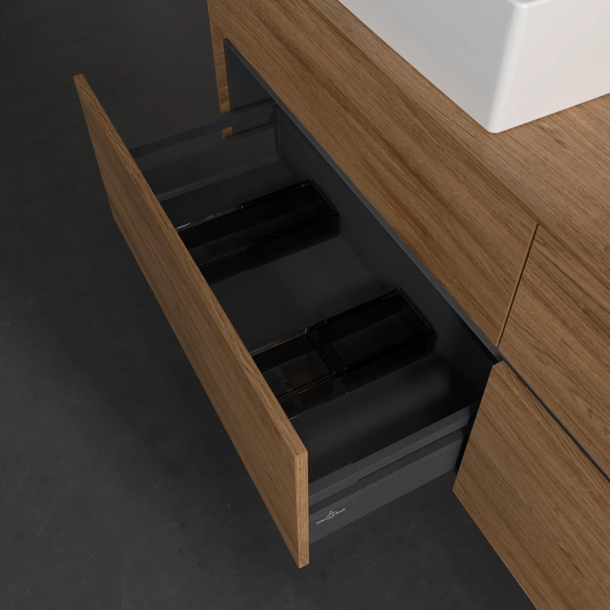 Villeroy & Boch Collaro Waschbeckenunterschrank C13500, 1600x548x500mm, Kansas Oak