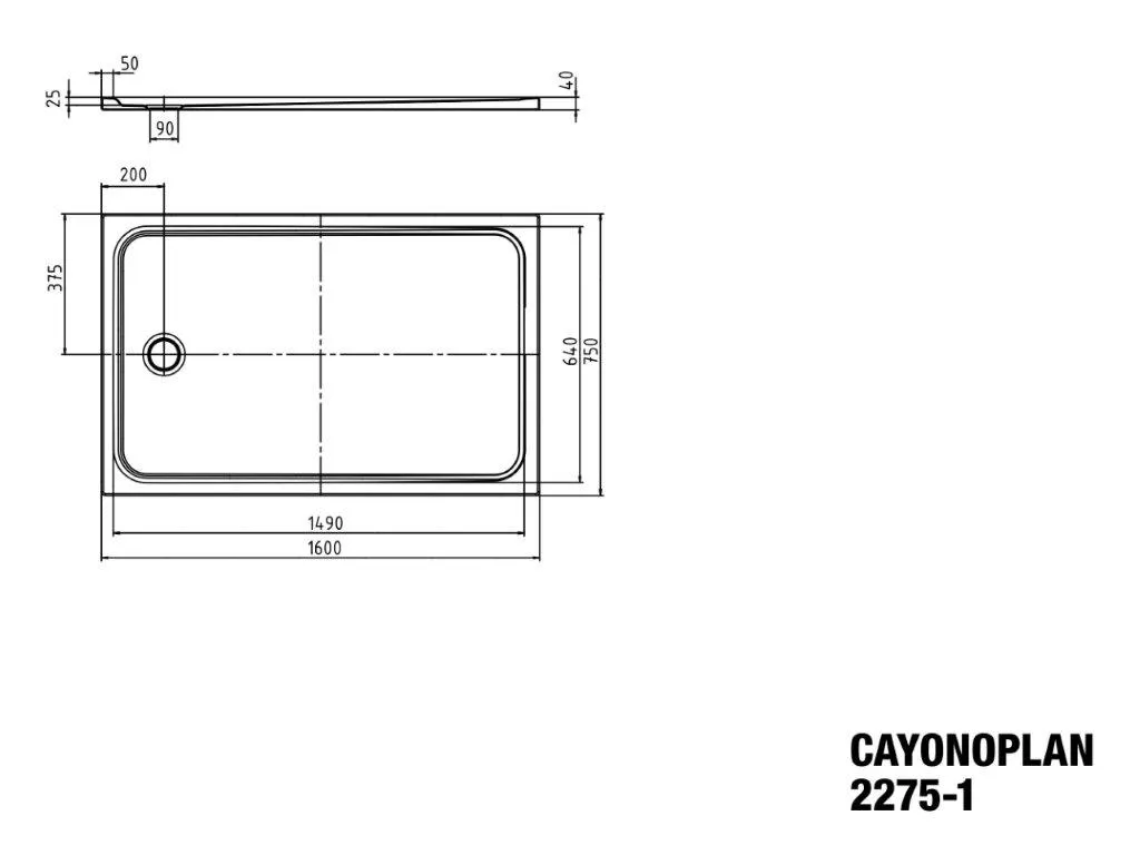 Kaldewei rechteck Duschwanne „Cayonoplan“ 750 × 1600 mm ohne Oberflächenbeschichtung, ohne Oberflächenveredelung, in alpinweiß Kaldewei rechteck Duschwanne „Cayonoplan“ 750 × 1600 mm ohne Oberflächenbeschichtung, ohne Oberflächenveredelung, in alpinweiß