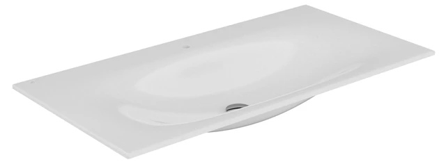 Edition 11 31150311001 Keramik-Waschtisch Edition 11 mit 1-Loch Bohrung (35 mm) 1055 × 17 × 538 mm weiß