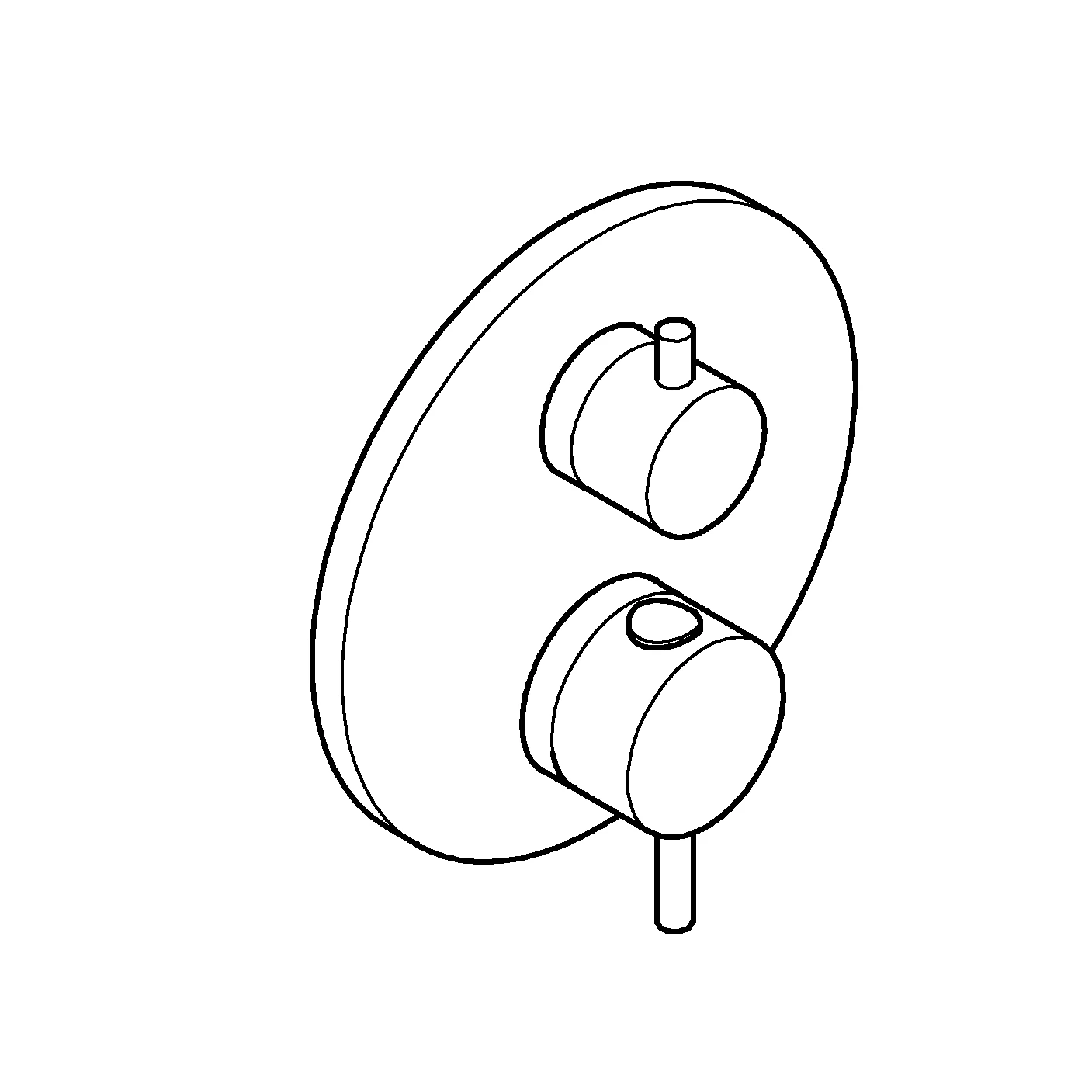 Thermostat-Brausebatterie Atrio 24357, Fertigmontageset für Rapido SmartBox, chrom