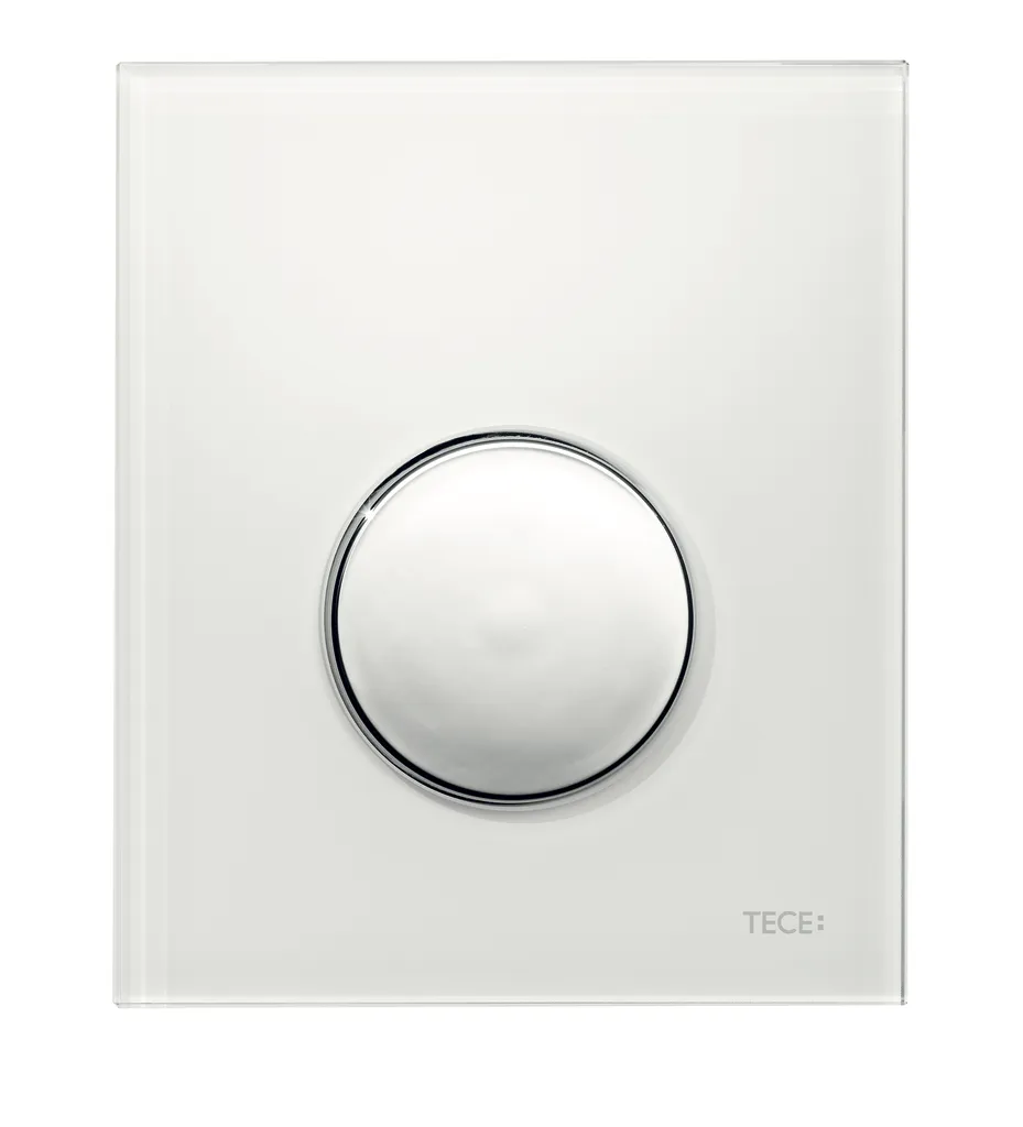 loop Urinal-Betätigungsplatte Kst. mit Kart. weiß glzd., Taste Chrom glzd. loop Urinal-Betätigungsplatte Kst. mit Kart. weiß glzd., Taste Chrom glzd.