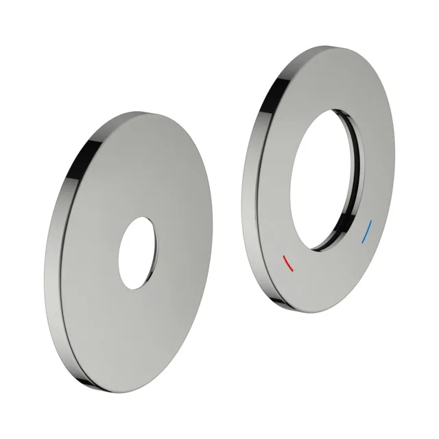 PLAN BLUE Wandrosette Übergröße für Einhebel-Waschtischmischer Unterputz 2 Loch passend zu 53916 85 mm, rund Edelstahl PLAN BLUE Wandrosette Übergröße für Einhebel-Waschtischmischer Unterputz 2 Loch passend zu 53916 85 mm, rund Edelstahl