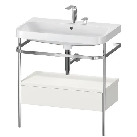 Duravit Waschtischunterschrank c-shaped Set mit Metallkonsole und Schubkasten „Happy D.2 Plus“ 77,5 × 85 × 49 cm