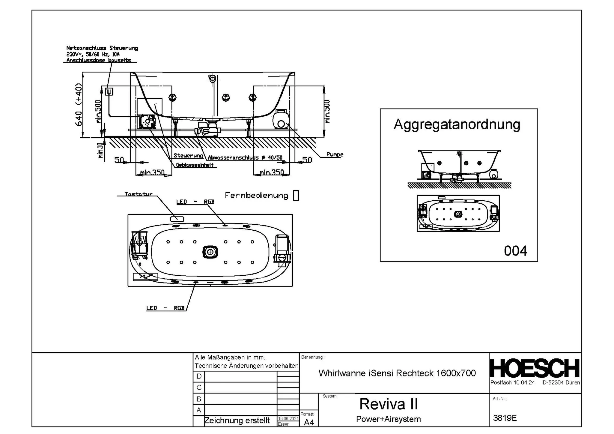 Hoesch Whirlwanne „iSensi“ mit Whirlsystem „Reviva II“ rechteck 1600 × 700 mm mit Reviva II, in Weiß Hoesch Whirlwanne „iSensi“ mit Whirlsystem „Reviva II“ rechteck 1600 × 700 mm mit Reviva II, in Weiß
