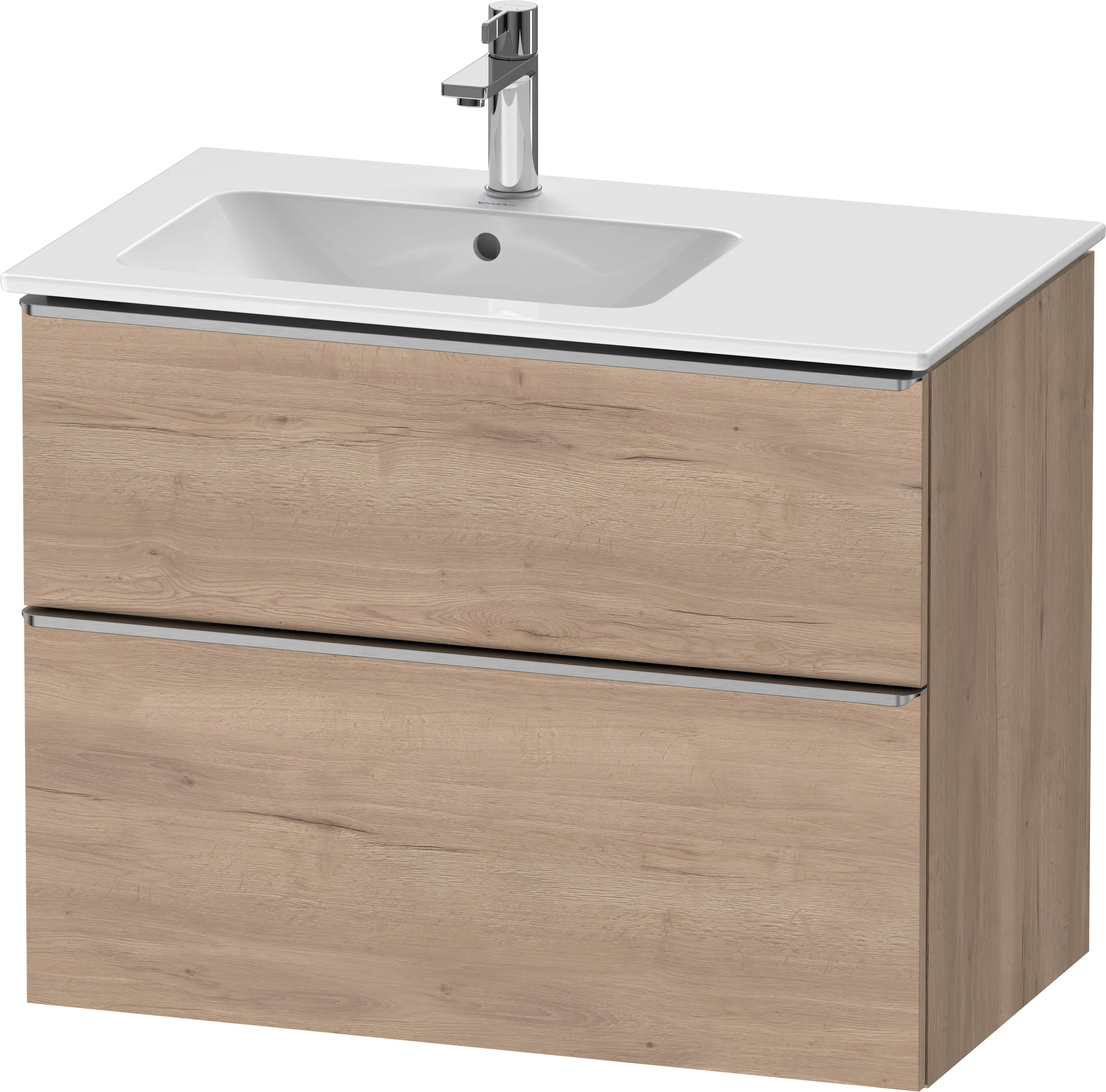 Duravit Waschtischunterschrank wandhängend „D-Neo“ 81 × 62,5 × 46,2 cm Eiche Marmoriert