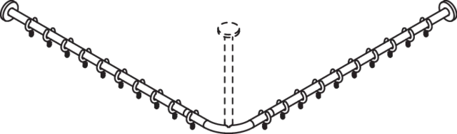 VH-Stange, d:25, A1/A2=987, 20 Ringe, plvb weiß tiefmatt