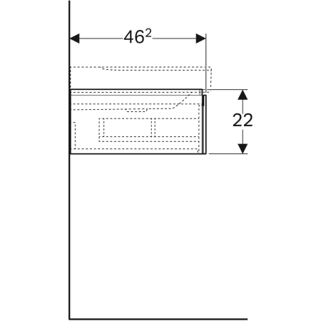 Geberit Waschtischunterschrank „Xeno2“ sculturagrau / Melamin Holzstruktur Geberit Waschtischunterschrank „Xeno2“ sculturagrau / Melamin Holzstruktur