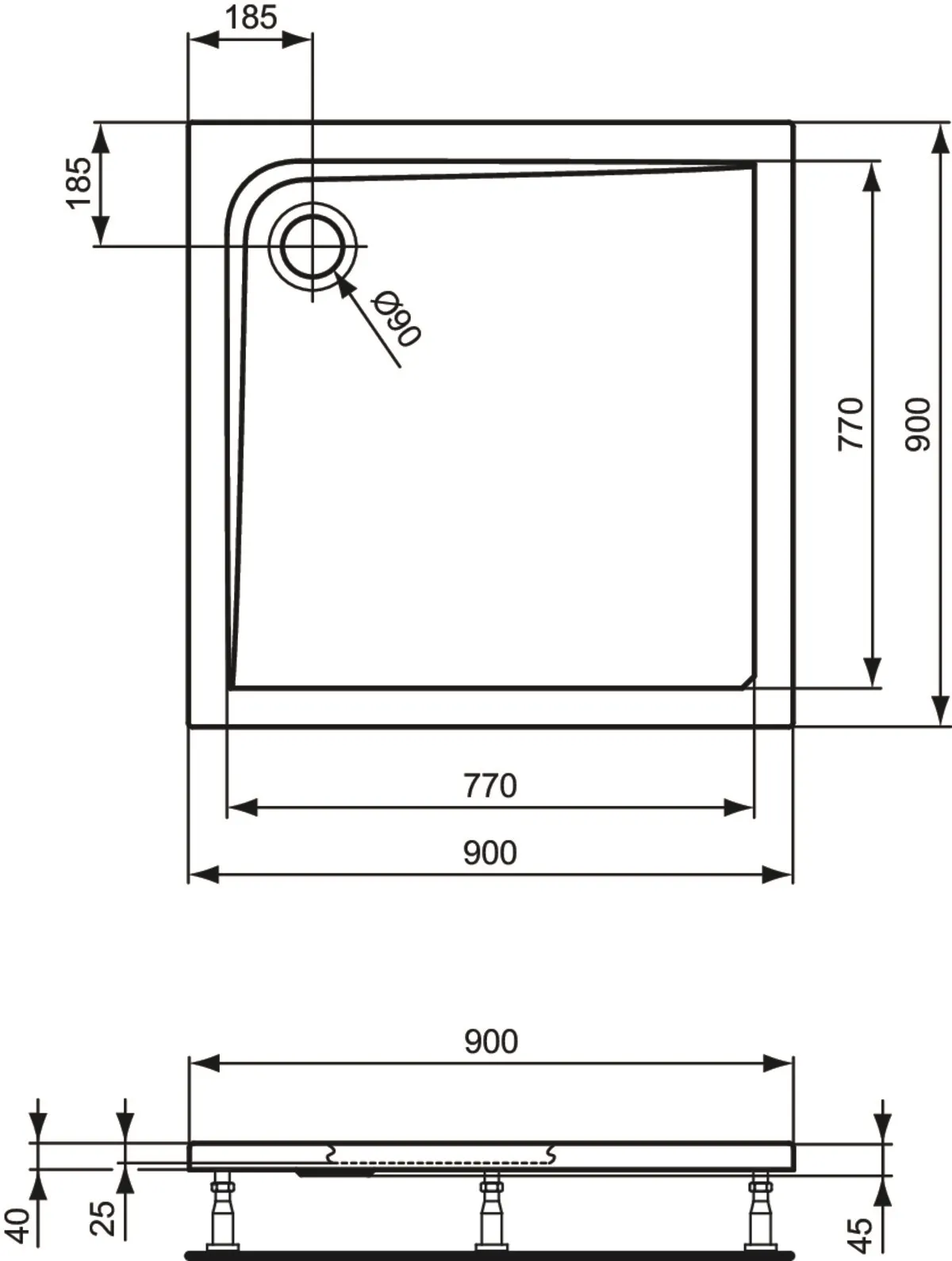Ideal Standard Duschwanne „UltraLight“ Ideal Standard Duschwanne „UltraLight“
