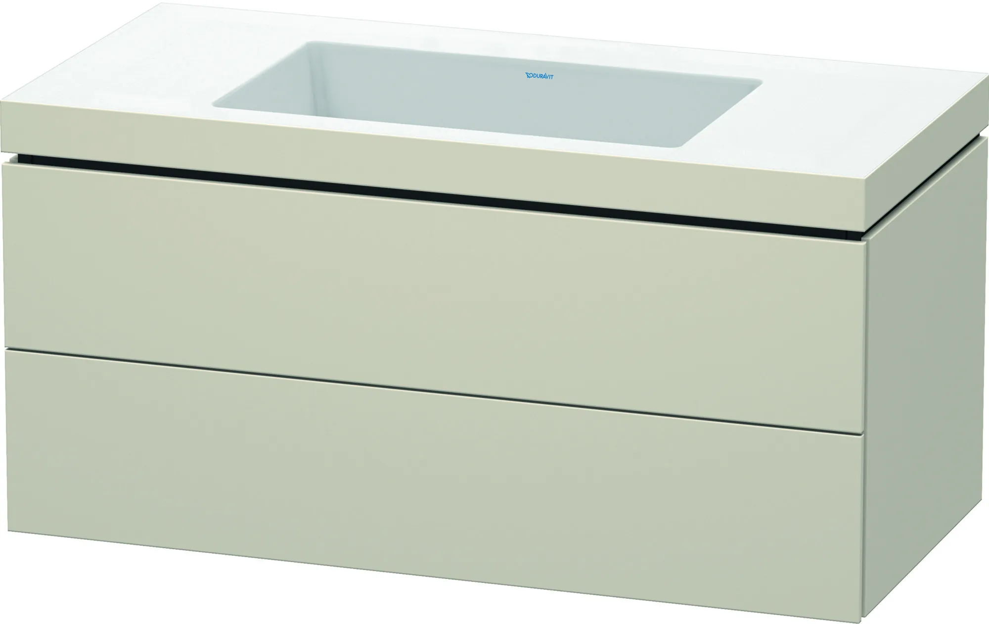 Duravit Möbelset c-shaped Set wandhängend wandhängend „L-Cube“ 100 × 50 × 48 cm Taupe Matt