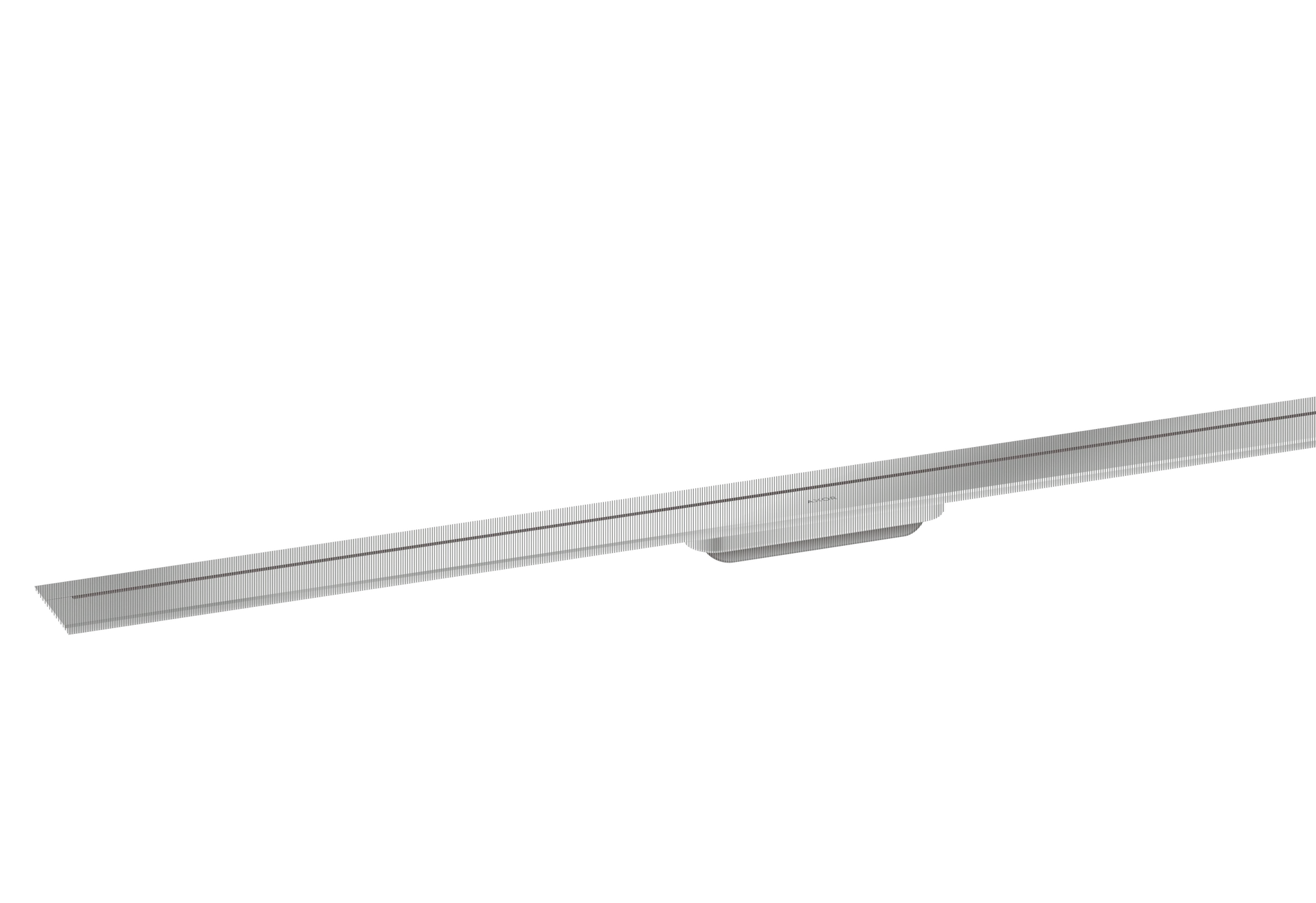 Hansgrohe AXOR Drain Fertigset Duschrinne 1200mm Wandmontage Chrom