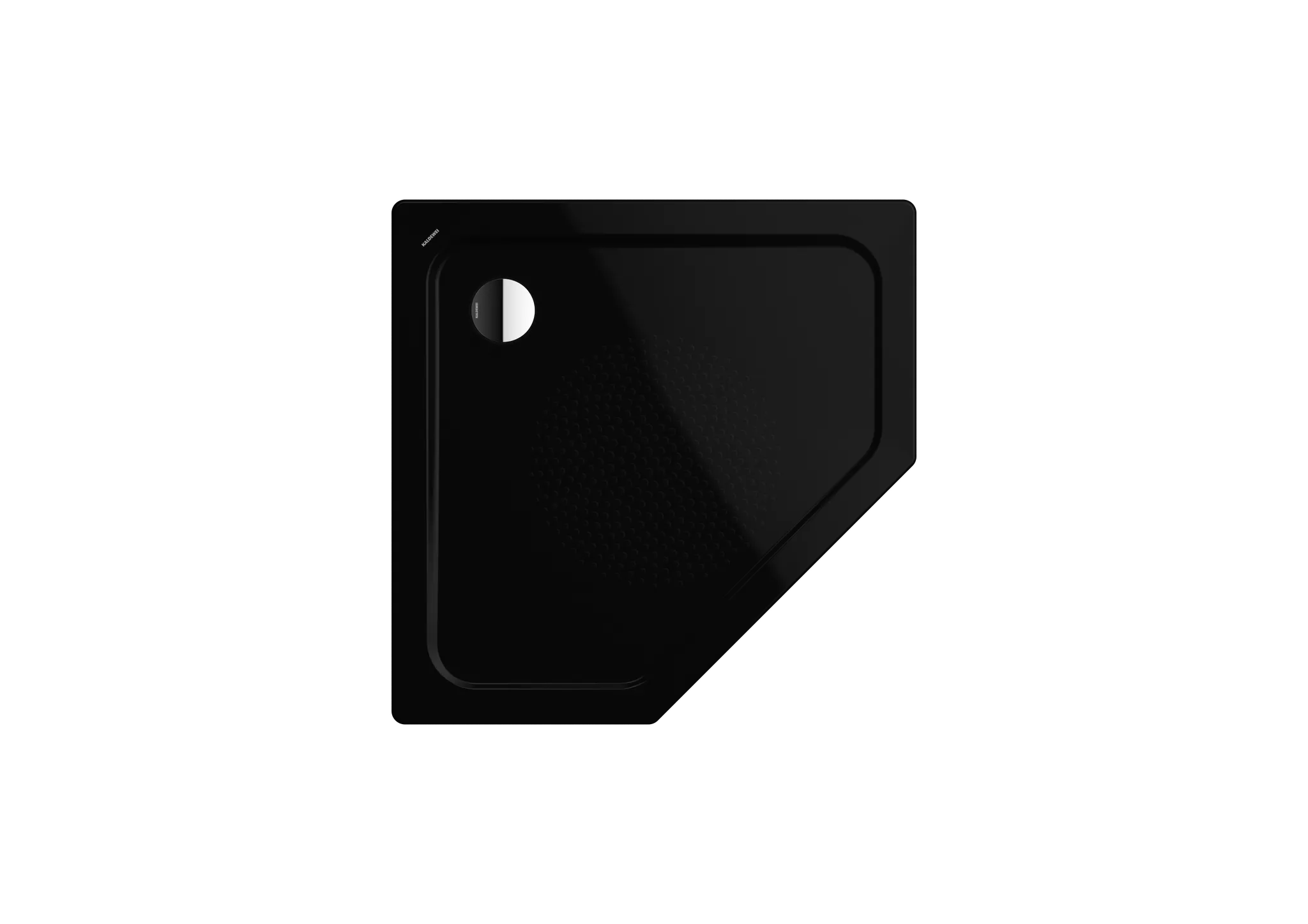 Kaldewei fünfeck Duschwanne „Cornezza“ 90 × 90 cm in schwarz mit Antislip