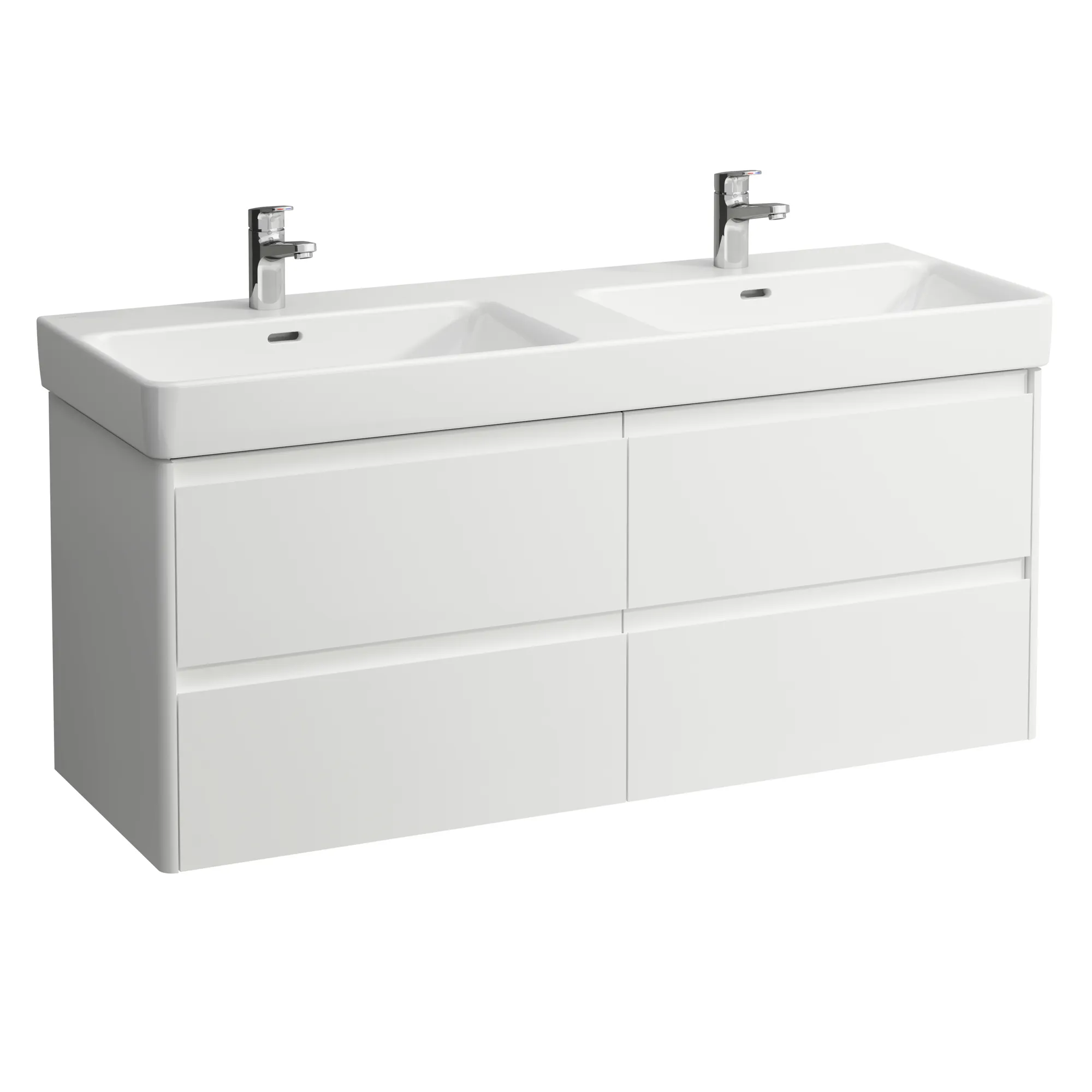 Waschtischunterbau BASE 2.0 für PRO S 446x1269x515 4 Schubladen mit Griffmulde für Waschtisch H814968 weiß matt Waschtischunterbau BASE 2.0 für PRO S 446x1269x515 4 Schubladen mit Griffmulde für Waschtisch H814968 weiß matt