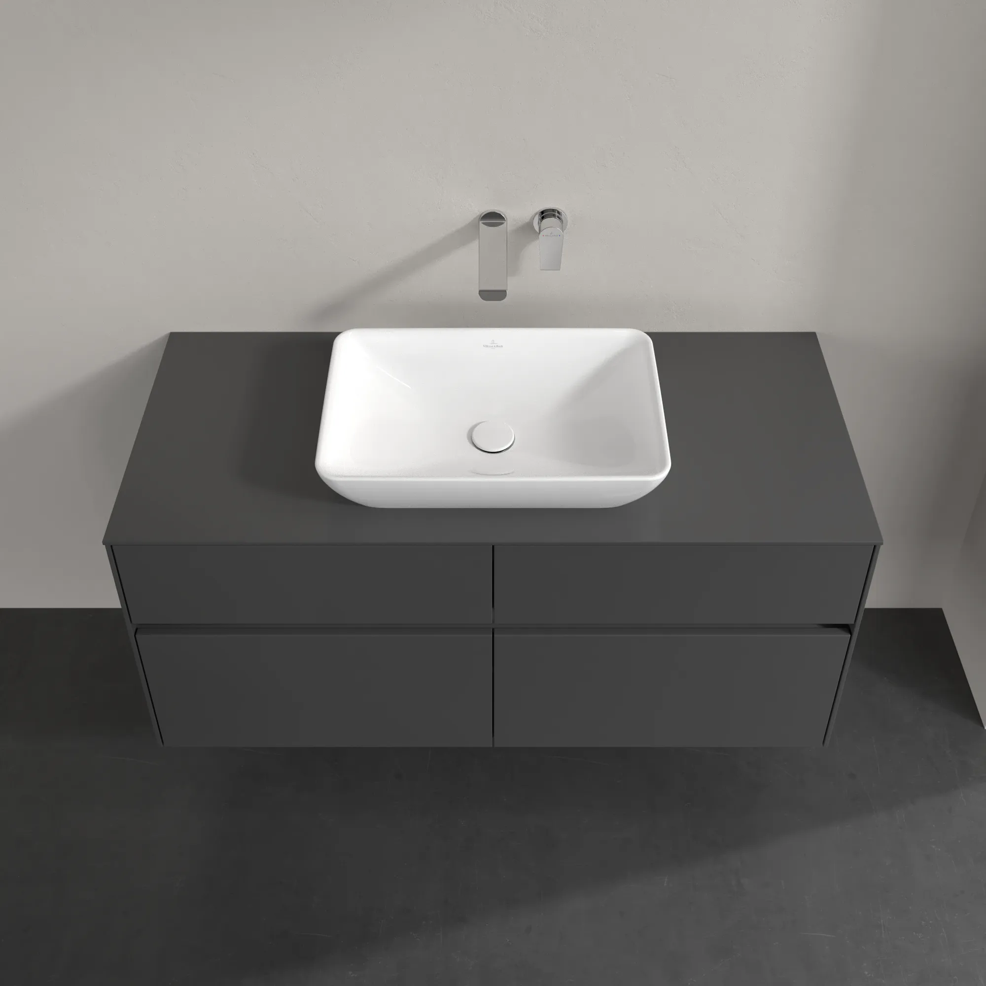 Villeroy & Boch Collaro Waschbeckenunterschrank C11200, 1200 x 548 x 500 mm, Glossy Grey Villeroy & Boch Collaro Waschbeckenunterschrank C11200, 1200 x 548 x 500 mm, Glossy Grey