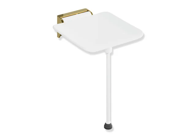 HEWI Klappsitz System 900, 350x415 mm, PVD, Bodenstütze, Gold glänzend HEWI Klappsitz System 900, 350x415 mm, PVD, Bodenstütze, Gold glänzend