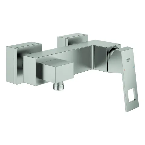 Grohe Einhand-Brausebatterie Eurocube Wandmontage eigensicher in supersteel Grohe Einhand-Brausebatterie Eurocube Wandmontage eigensicher in supersteel