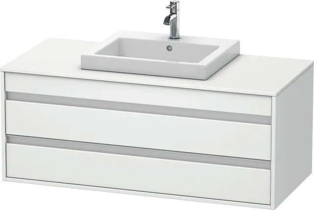 Duravit Waschtischunterschrank wandhängend „Ketho“ 120 × 49,6 × 55 cm Weiß Matt Duravit Waschtischunterschrank wandhängend „Ketho“ 120 × 49,6 × 55 cm Weiß Matt