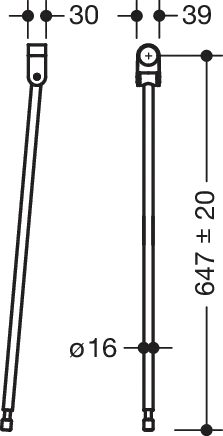 Bodenstütze, Edelstahl, matt geschliffen, Anbindung aus hochwertigem Polyamid, zur Nachrüstung an Stützklappgriffen und Wandstützgriffen 801.50…, Montagehöhe 800 mm, in Farbe 18 (Senfgelb) Bodenstütze, Edelstahl, matt geschliffen, Anbindung aus hochwertigem Polyamid, zur Nachrüstung an Stützklappgriffen und Wandstützgriffen 801.50…, Montagehöhe 800 mm, in Farbe 18 (Senfgelb)