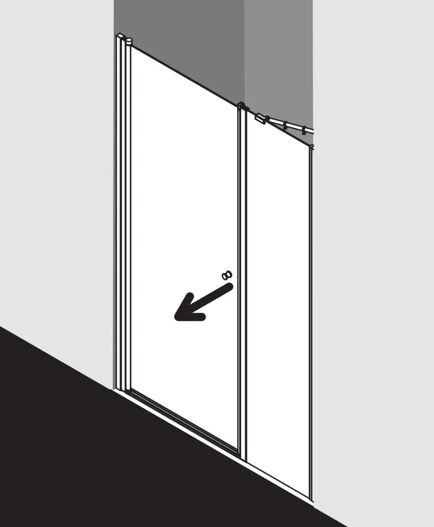 Kermi Duschdesign IBIZA 2000 Schwingtür und Festfeld, Silber Mattglanz Kermi Duschdesign IBIZA 2000 Schwingtür und Festfeld, Silber Mattglanz
