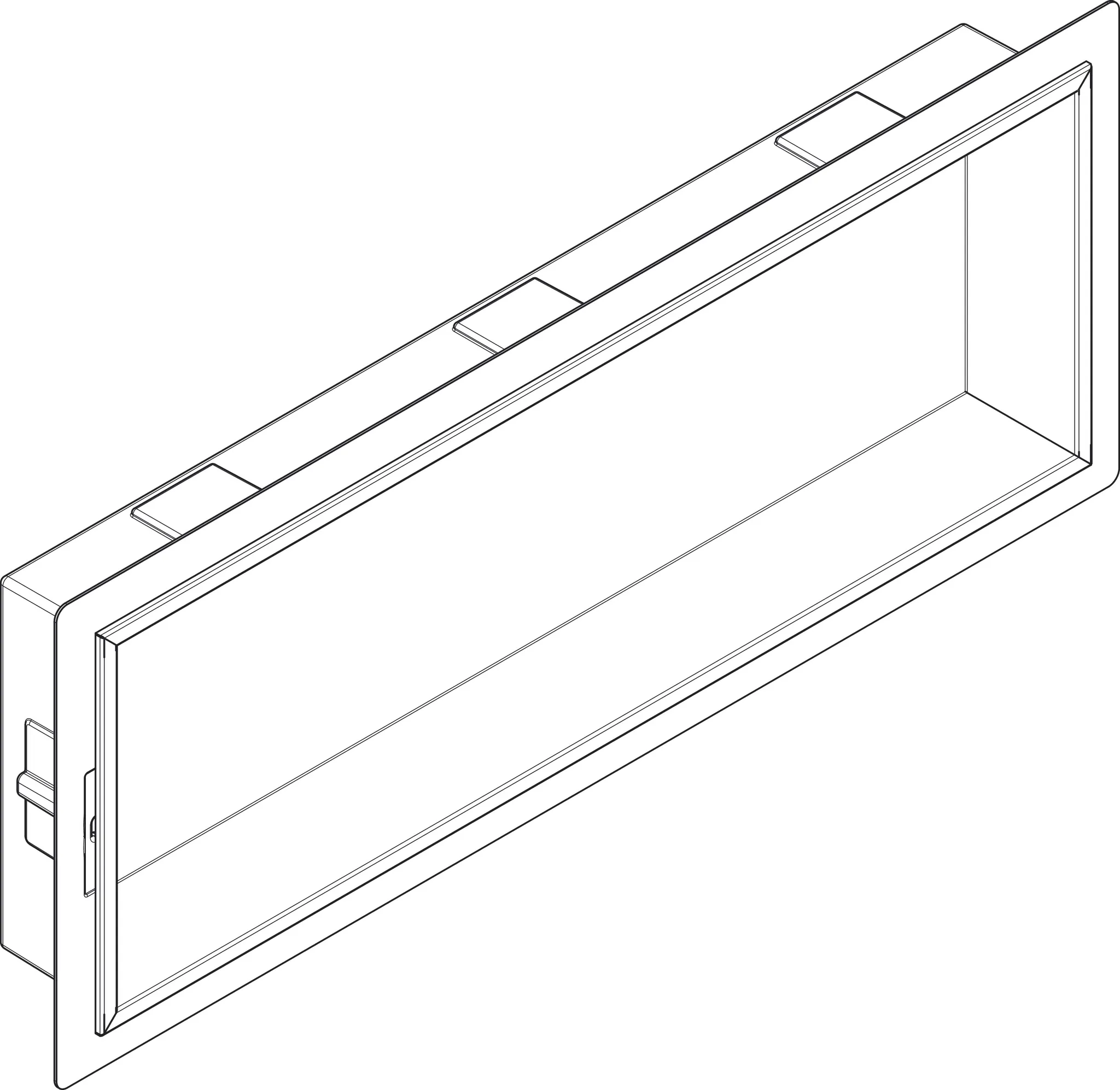 Hansgrohe XtraStoris Original Wandnische mit Rahmen 300⁄900⁄100, Betongrau