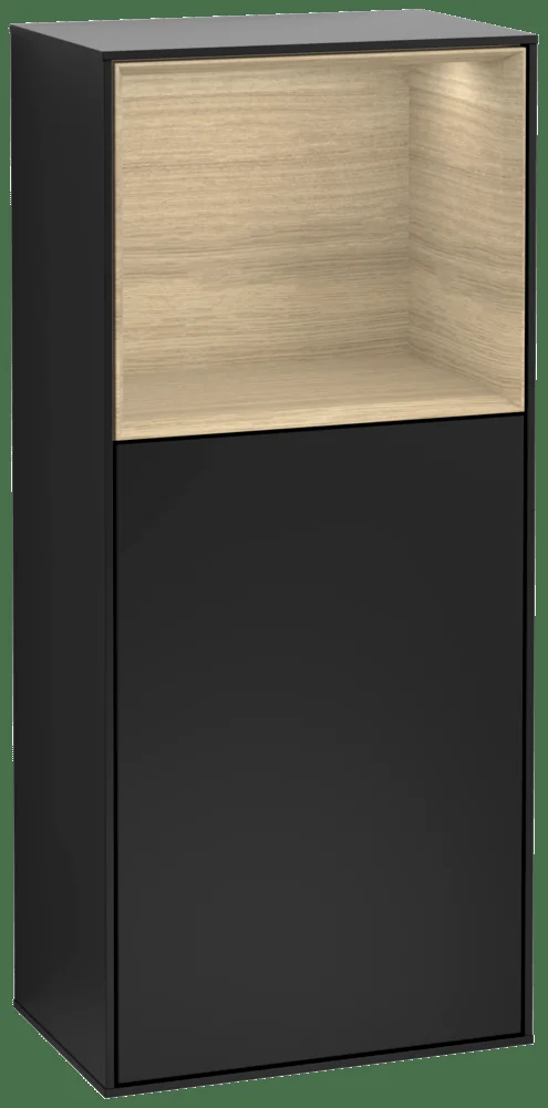 Villeroy & Boch Finion Seitenschrank G50, 418x936x270mm, Black Matt Lacquer / Oak Veneer Villeroy & Boch Finion Seitenschrank G50, 418x936x270mm, Black Matt Lacquer / Oak Veneer