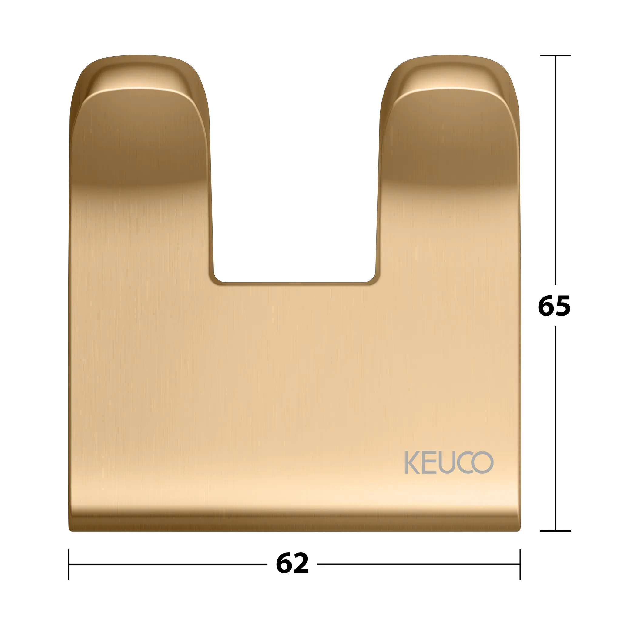 Collection Moll Handtuchhaken doppelt Messing gebürstet Collection Moll Handtuchhaken doppelt Messing gebürstet