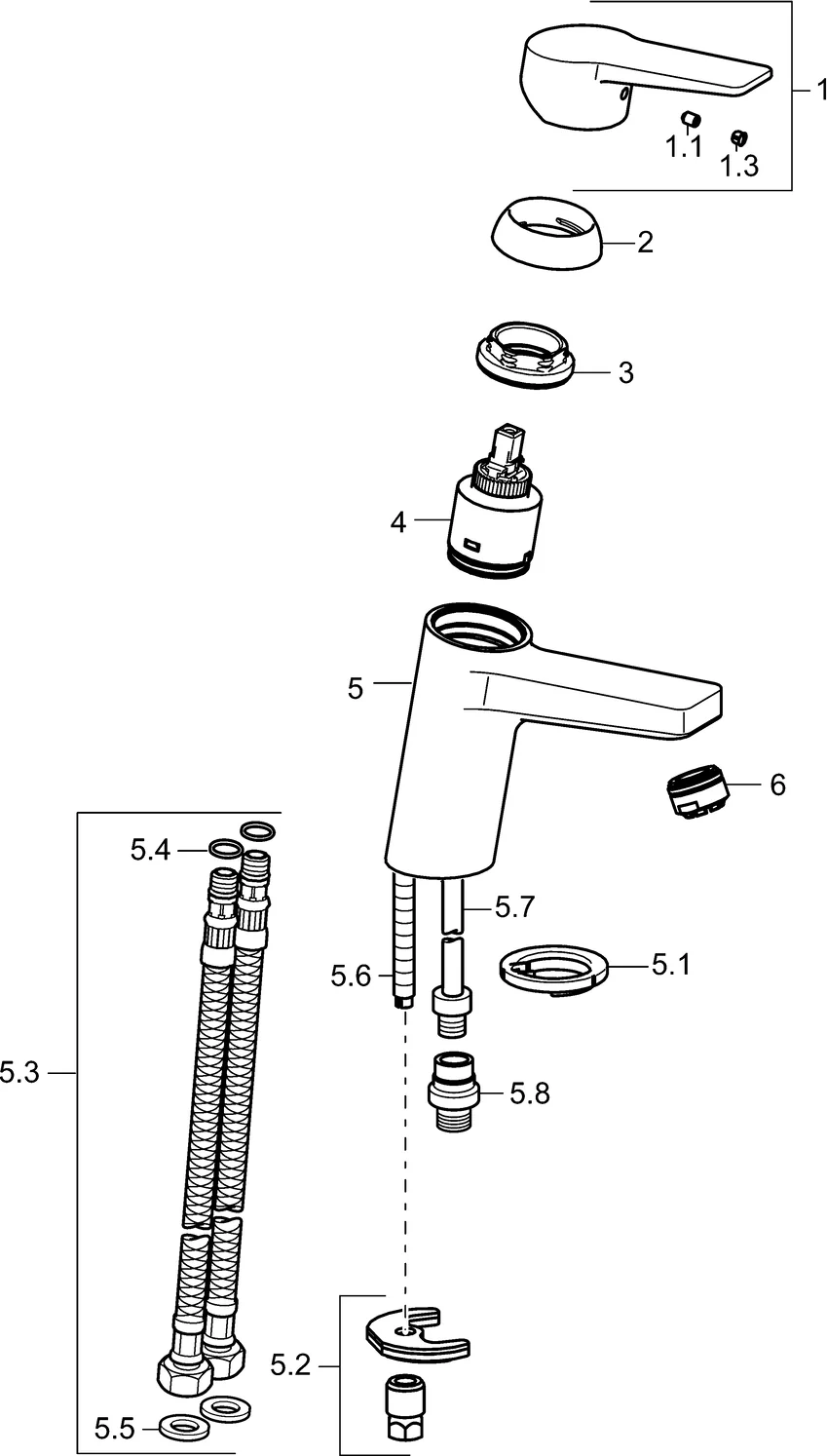 HansaTWIST Einhebelmischer Waschtischbatterie HansaTWIST 0930 Ausladung 121 mm DN15 Chrom HansaTWIST Einhebelmischer Waschtischbatterie HansaTWIST 0930 Ausladung 121 mm DN15 Chrom