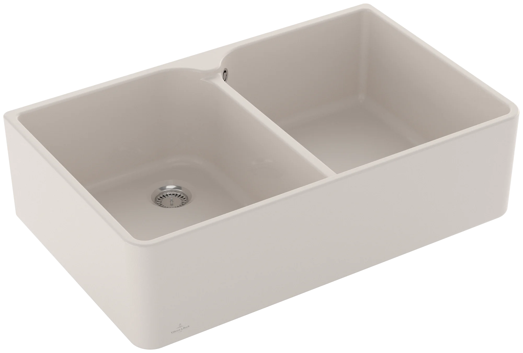 Villeroy & Boch Spülstein Doppelbecken 80 X Crema CeramicPlus 795x500 mm, 220 mm Höhe, Handbetätigung, Edelstahl-Körbchen und Ventilkelch Villeroy & Boch Spülstein Doppelbecken 80 X Crema CeramicPlus 795x500 mm, 220 mm Höhe, Handbetätigung, Edelstahl-Körbchen und Ventilkelch