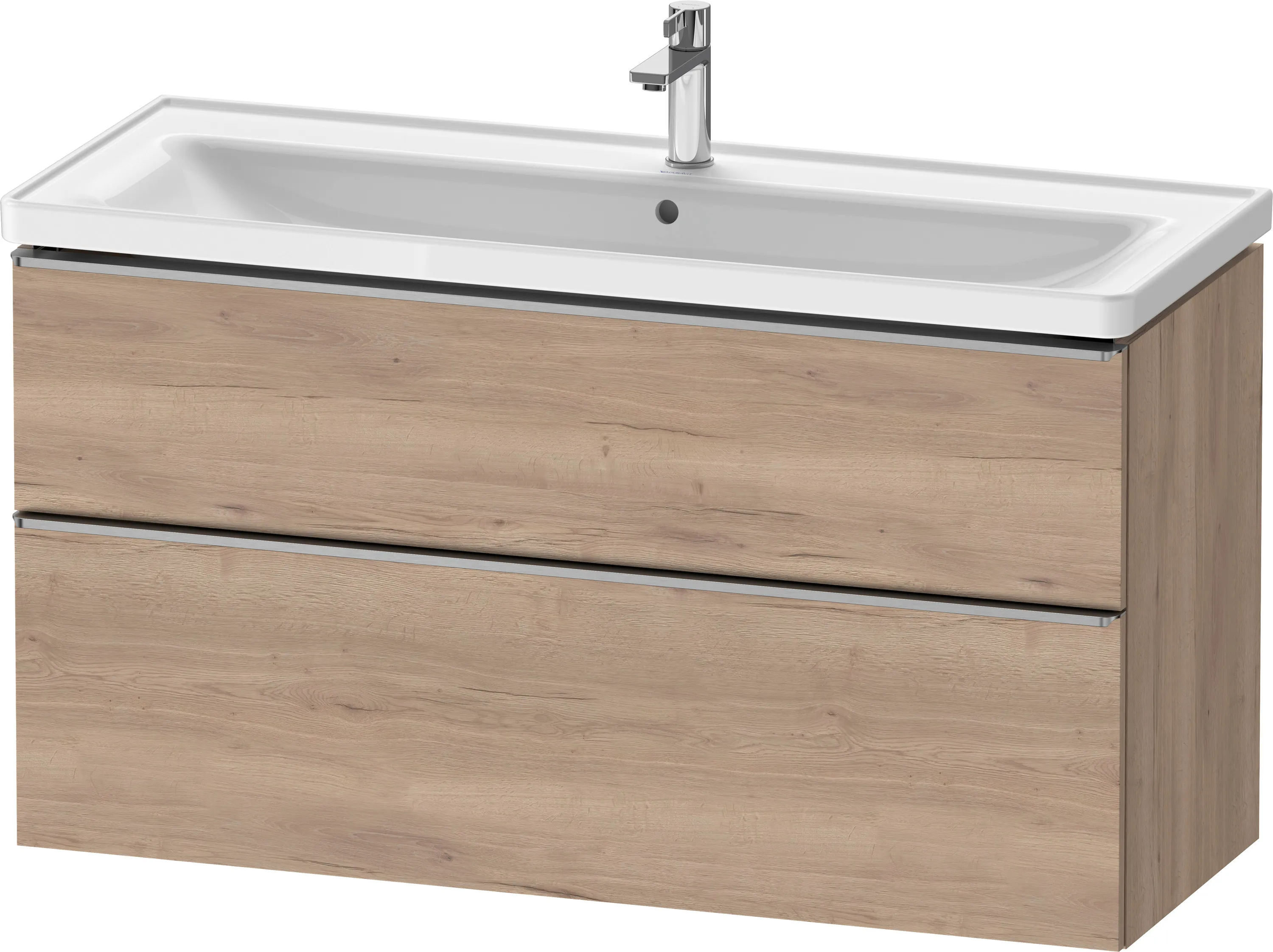 Duravit Waschtischunterschrank wandhängend „D-Neo“ 118,4 × 62,5 × 45,2 cm Eiche Marmoriert