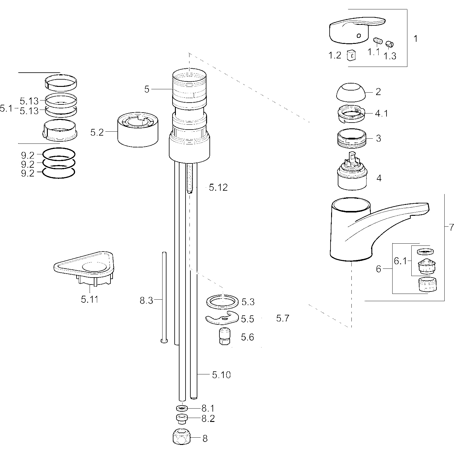 Hansa Einhand-Küchenarmatur Niederdruck „Mix“ Ausladung 203 mm in chrom Hansa Einhand-Küchenarmatur Niederdruck „Mix“ Ausladung 203 mm in chrom