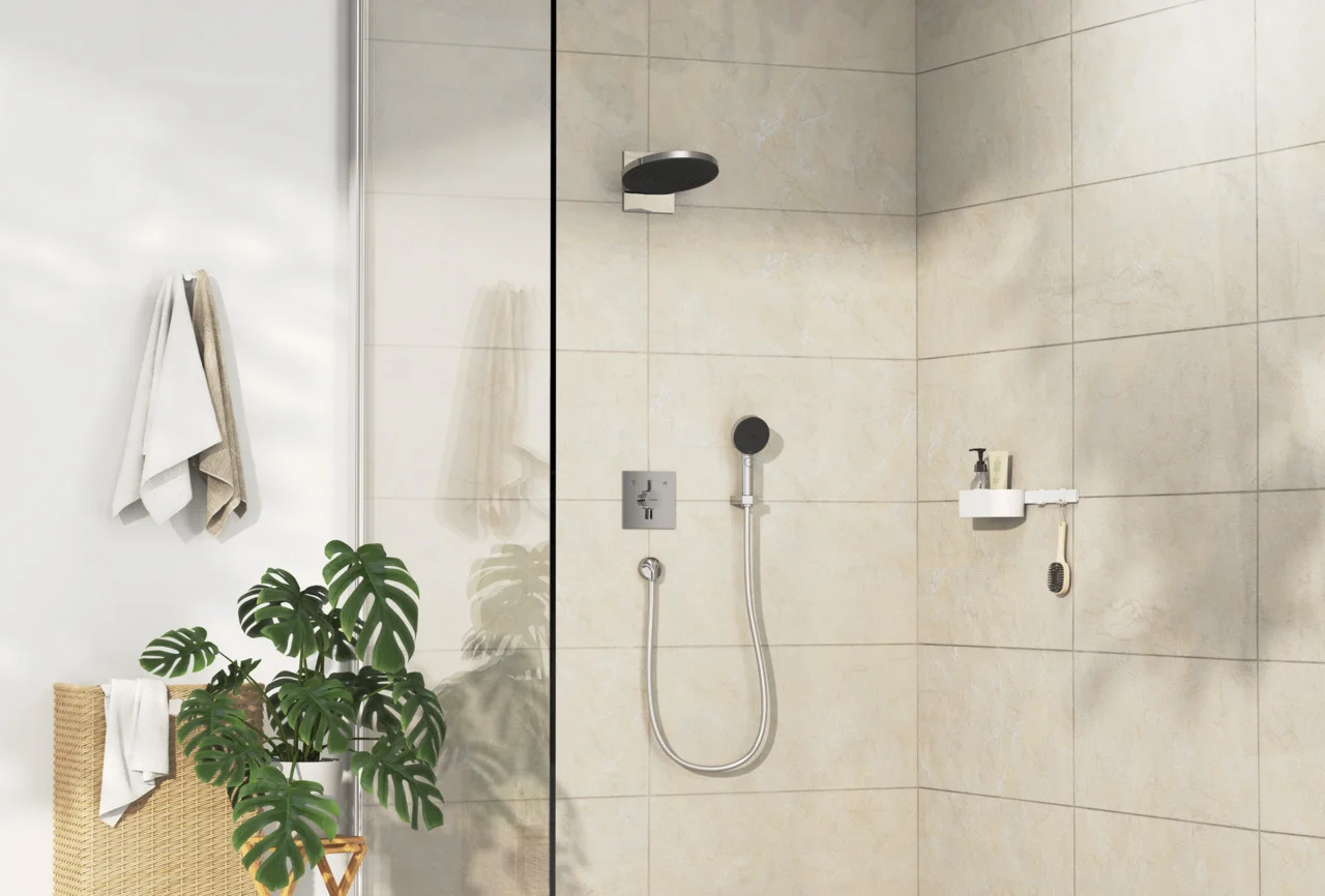 Hansgrohe DuoTurn E Mischer Unterputz, Chrom, 2 Verbraucher, maximale Durchflussmenge 29,5 l/min bei 3 bar, Keramikmischsystem, einfache Installation mit vormontiertem Funktionsblock Hansgrohe DuoTurn E Mischer Unterputz, Chrom, 2 Verbraucher, maximale Durchflussmenge 29,5 l/min bei 3 bar, Keramikmischsystem, einfache Installation mit vormontiertem Funktionsblock