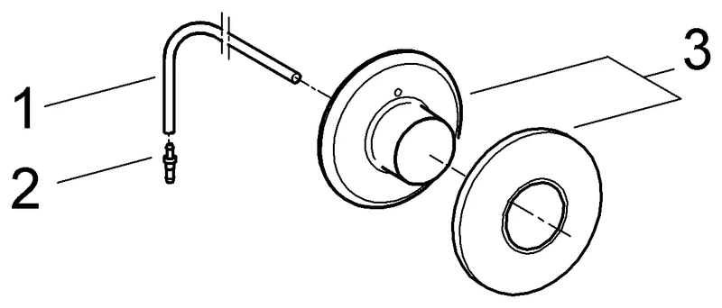 Pneumatik-Betätigung 37060, Druckknopfbetätigung mit Rosette Ø 100 mm, ohne Abdeckplatte, chrom