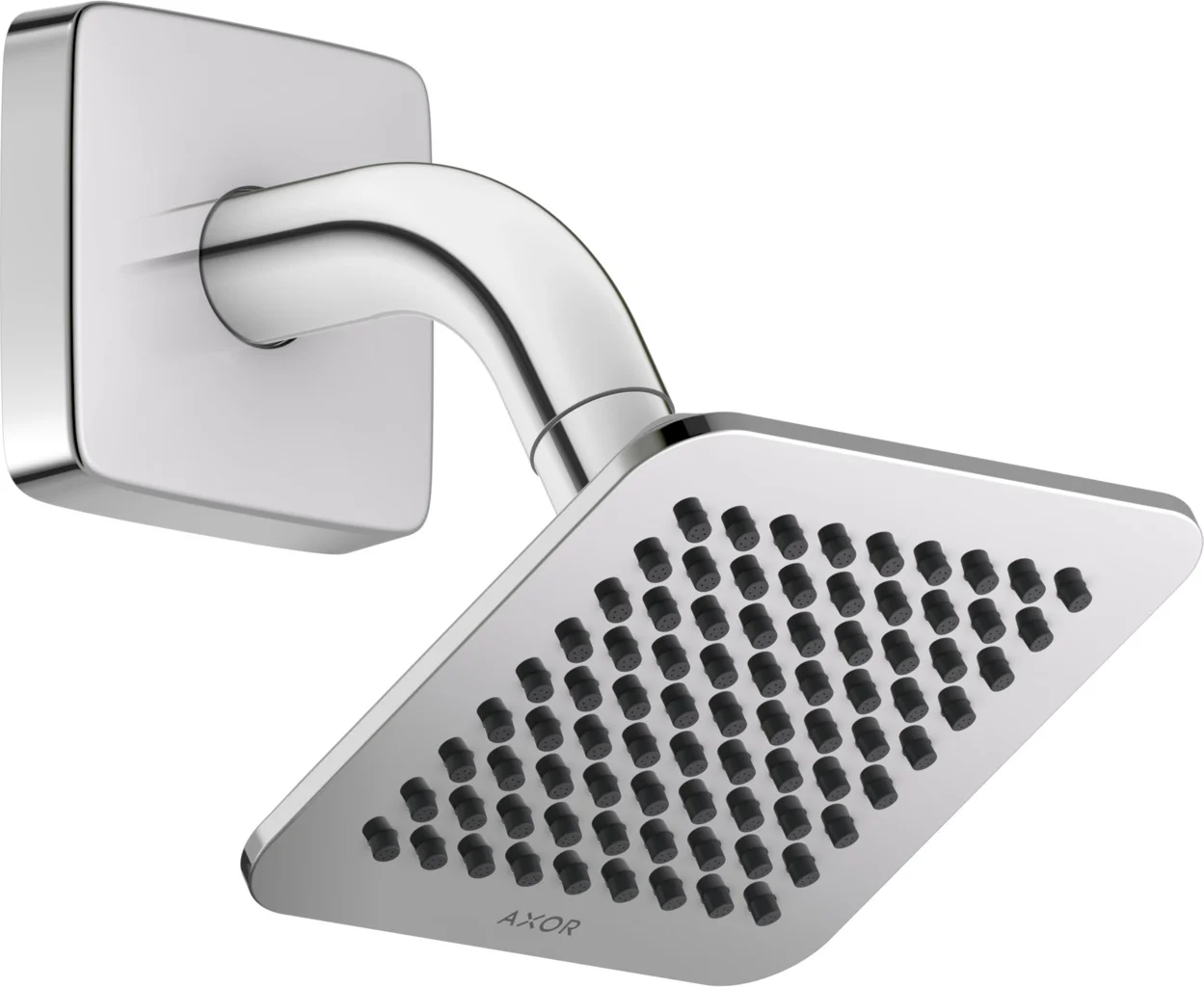 Hansgrohe AXOR Citterio C Kopfbrause 120x120 mm PowderRain Chrom, Brausearm 90 mm, Wandmontage, DN15 Hansgrohe AXOR Citterio C Kopfbrause 120x120 mm PowderRain Chrom, Brausearm 90 mm, Wandmontage, DN15