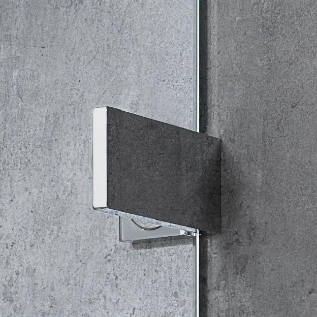 HSK rahmenlose Eckeinstieg an Nebenteilen 4-teilig „Atelier Plan Pur“ Glas Klar hell, Scharniere Chromoptik (Alu Hochglanz poliert), Sondergröße HSK rahmenlose Eckeinstieg an Nebenteilen 4-teilig „Atelier Plan Pur“ Glas Klar hell, Scharniere Chromoptik (Alu Hochglanz poliert), Sondergröße