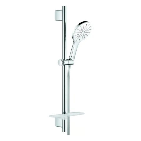 Grohe Rainshower SmartActive 130, Brausestangenset 3 Strahlarten, moon white/chrom Grohe Rainshower SmartActive 130, Brausestangenset 3 Strahlarten, moon white/chrom